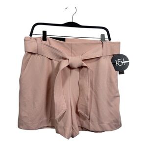 One 5 One Shorts Womens Size L Pink Paperbag Waist High Rise Preppy Feminine
